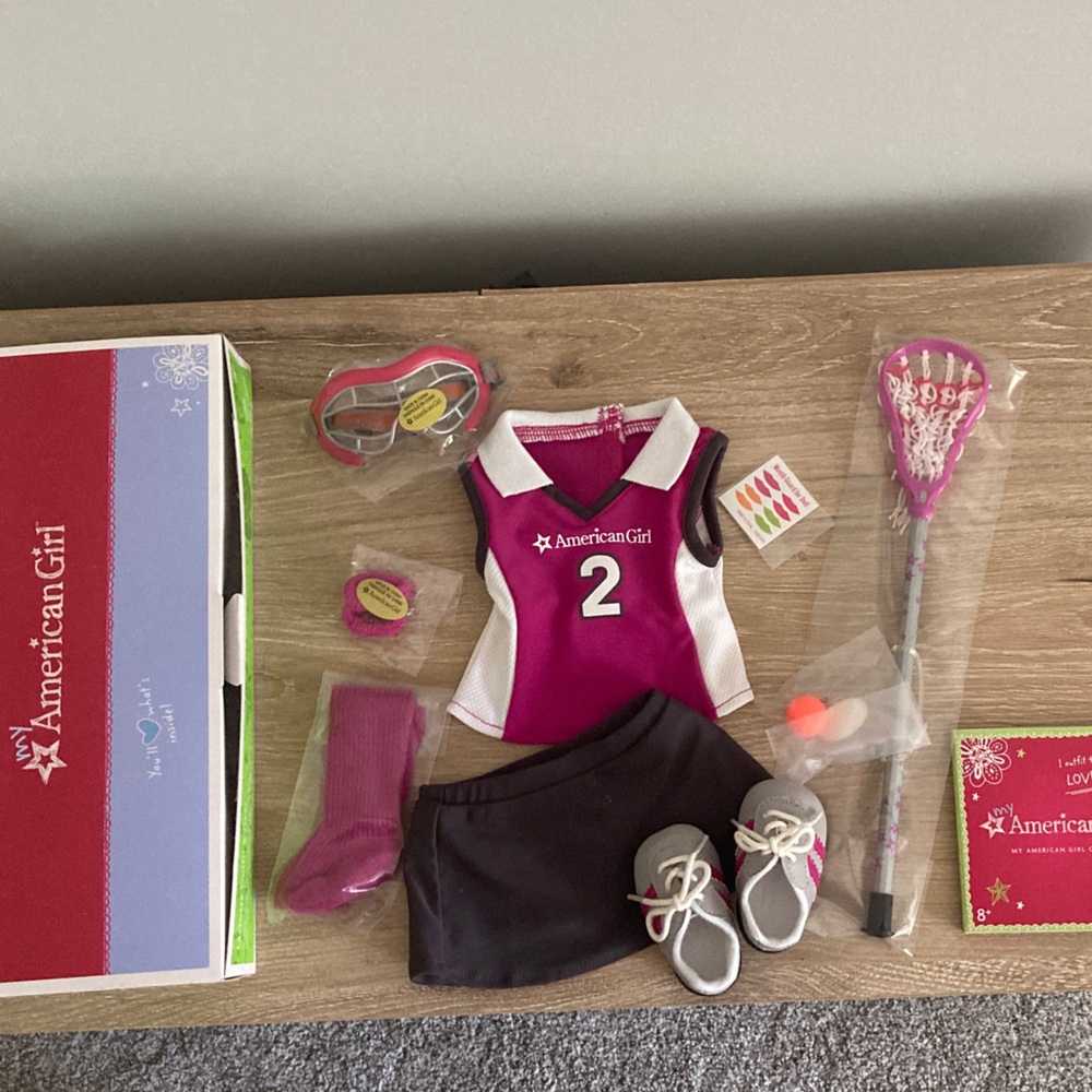 New My American Girl doll Lacrosse Outfit and Gear Set